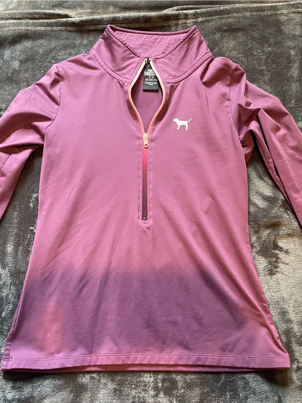 PINK Victoria's Secret Mauve Quarter-Zip Pullover